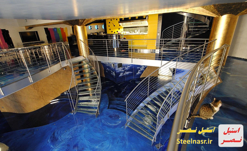 تعمیر پله استیل در سعات آباد